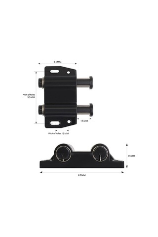 Ulzyvf Siyah Rebounder Otomatik Mıknatıs Çift Anahtarı Açılımlı On