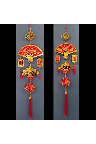 Feng Shui Yelpaze Hayat Ağacı Şans Ve Bereket Askılık 80 Cm