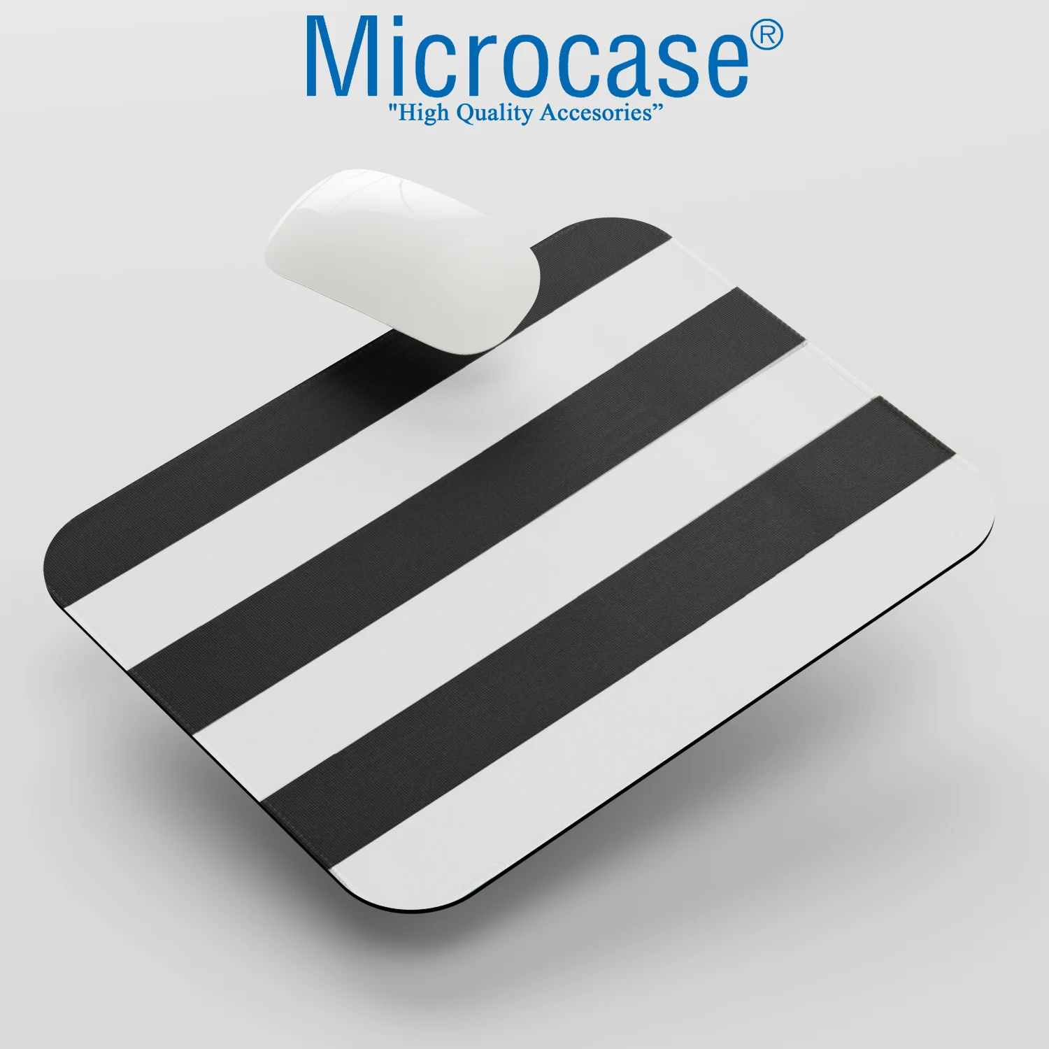 Microcase Taraftar Serisi Konforlu Kaymaz Taban Oyuncu Mousepad 25x30cm Siyah-beyaz - Al5310