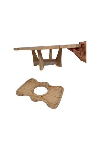 Novahub Açık Piknik Masası Ahşap Katlanabilir Şarap Rafı Ahşap Rengi, Boyut:katlanabilir Masa Boyutu Çok Renkli