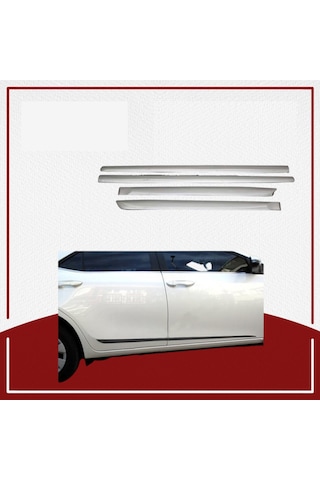 Toyota Uyumlu Corolla 2014-2018 Yan Kapı Çıtası Paslanmaz Çelik