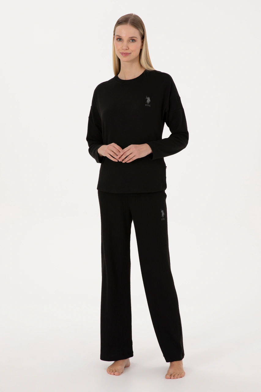 U.s. Polo Assn. Kadın Siyah Pijama Takım 50302050-vr046 Siyah