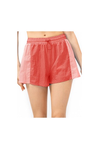 Aubyhe Kadın Spor Şortu Yüksek Bel Lastikli İç Cepli Döşemeli Yoga Koşu Eşyası Karpuz Kırmızısı, Mavi, Siyah Seçenekli Karpuz Kırmızı