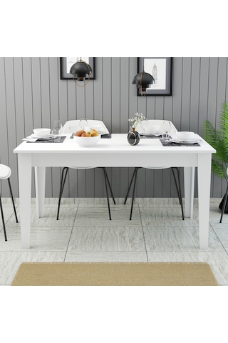 Milan Yemek Masası - Beyaz / Beyaz