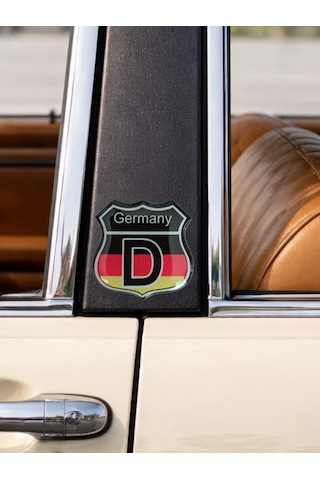 Germany Damla Sticker Etiket Kabartmalı 3dsilikon Direk Arma Almanya Etiketçilere Özel 2adet 3,5x3cm Çok Renkli