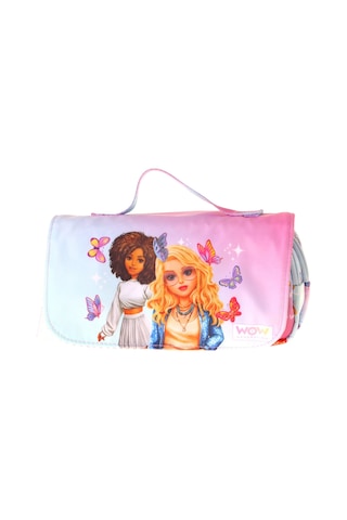 Wow Generation Taşıma Askılı Kız Çocuk Butterfly Baskılı Şık Kalem Çantası Turkuaz - Pembe - W6077