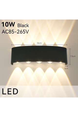 Soğuk Beyaz Modern Led Duvar Lambası Plastik Kabuk Oturma Odası İçin 10w Beyaz