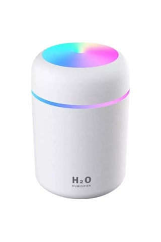 Led Işıklı 3'ü 1 Arada Ultrasonik Hava Nemlendirici Ve Aroma Difüzörü 300ml Kapasiteli Beyaz