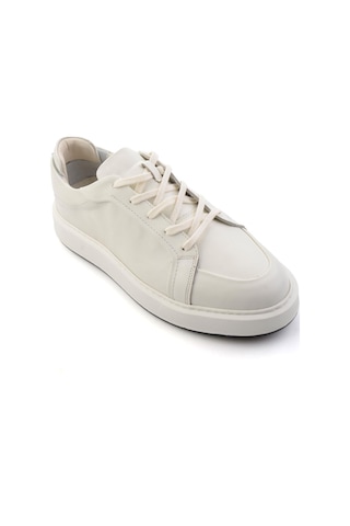Bambi Beyaz Hakiki Deri Erkek Sneaker E01549290503