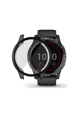 Garmin Venu 2s 40mm / Vivoactive 4s 40mm Enkay Hat-prince İçin Tam Kapsama Elektrolizle Tpu Yumuşak Kılıf Siyah