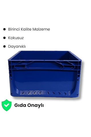 Alpbx 1.kalite Mavi Plastik Kasa 40x30x22 Cm - Kutu 21 Litre