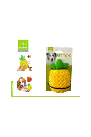 Nunbell Aromalı Ve Sesli Ananas Köpek Oyuncağı
