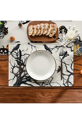 Kara Karga Placemat Restoran Yalıtım Pedi Karga