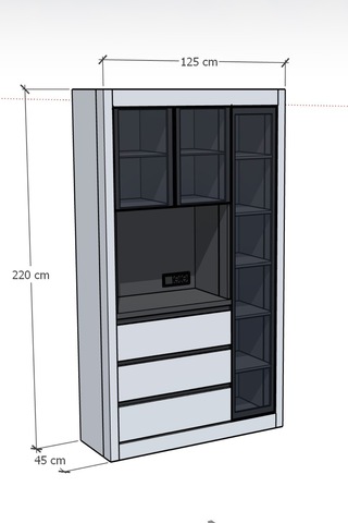 Nero Kahve Köşesi Multi 125cm Gri-karbon