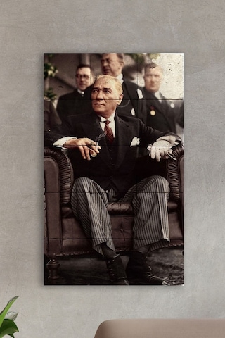 Doğal Taş Tablo - Atatürk Tablo- Duvar Dekoru 30x50cm