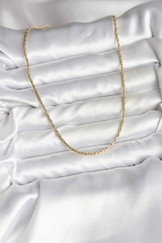 14k Gold Renk Kaplama İnce Zincir Model Cm Kadın Kolye Çok Renkli
