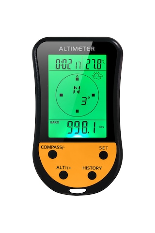 Symbee 8 Fonksiyonlu Dijital Yükseklik Ölçer - Pusula, Barometre, Termometre Ve Hava Tahmini İle Outdoor Aktivite Aleti