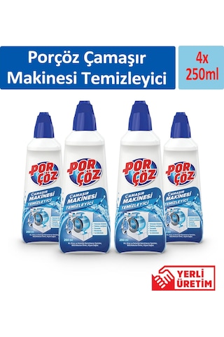 Porçöz Çamaşır Makinesi Temizleyici 4 x 250 ML