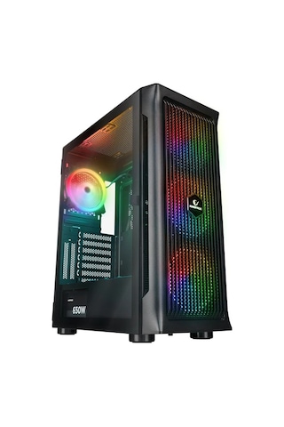 Rampage Prolix Mesh 650w 80+ Siyah Temperli Cam 4x120mm Argb Fan Akak0rmp0005