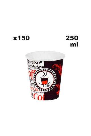 8 Oz Karton Kahve Bardak 250 Ml - 150 Adet