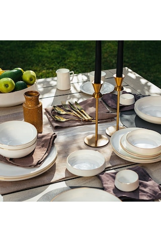 Sufi 12 Kişilik Yemek Takımı 55 Parça Altın