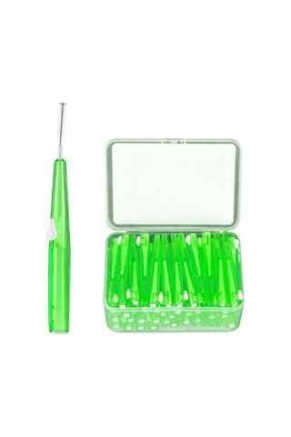 Skycity 60 Adet 0.8mm Yeşil Fırça Ucu, Tıkanma Olmayan Tasarım, Yumuşak Telli, Aile İçin Oral Bakım Aleti