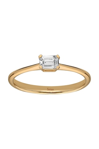 Sirius E Renk Emerald Kesim Pırlanta Tektaş Yüzük 0831R0033
