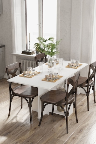 Dekorfim DF01102B Pratik Katlanır Masa Mutfak ve Yemek Masası