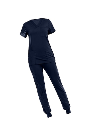 Dolıty Çok Cepli V Yaka İş Elbisesi Ile Nefes Xxl-koyu-mavi