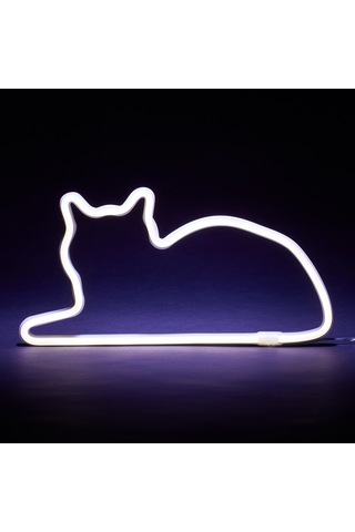 Mustard Sitting Cat Led Işık