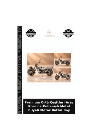 Premium Örtü Çeşitleri Araç Koruma Kullanışlı Metal Bilyeli Motor Battal Boy
