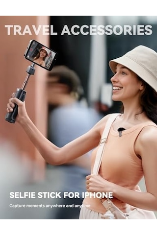 Magsafe Cep Telefonu Tutucu, Uçak, All-in-1 Seyahat Cihazı, 360 Dönebilir, Uzatılabilir Selfie Çubuğu, Tripod Ve Uzaktan Kumandalı, Cep Telefonu Standı, Apple iPhone Uyumlu, , Android Akıllı