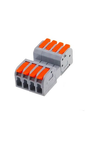 Koodmax 25 Adet Hızlı Kablo Ekleme Birleştirme Konnektörü - Dörtlü Klemens - Bağlantı Kesme Özellikli