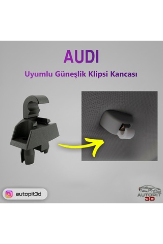 Audı Uyumlu Güneşlik Klipsi / Kancası Güneşlik Klipsi