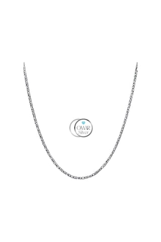 Omar Silver Zincir 925 Ayar 2 Mm Gümüş Erkek Oval Kral Kolye