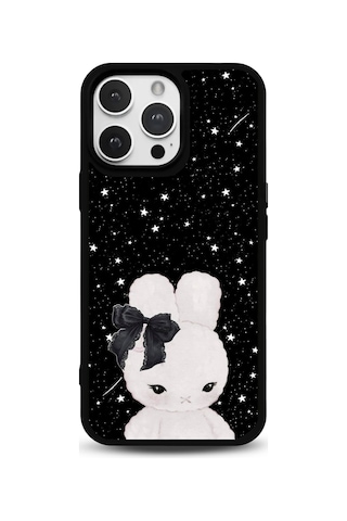 Apple iPhone 14 Pro Uyumlu Miffy Yıldızlı Tasarım Parlak Telefon Kılıfı