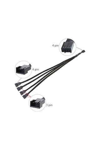 4 Port Fan Çoklayıcı Y Pwm Kablosu 4987A Splitter 3 4 Pin Switch
