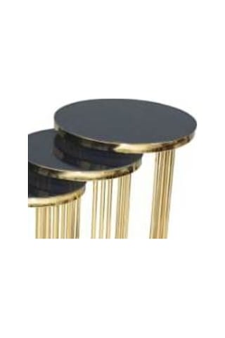 Brc Cadde Zigon Model Metal Çelik Gold Renk Kaplam Düz Siyah Temp