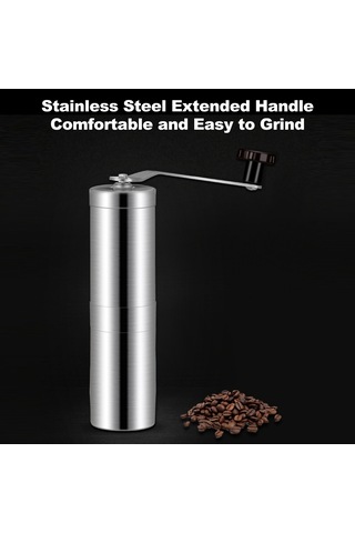 Leezsing Manuel Kahve Öğütücü Kahve Çekirdeği Öğütücü Makinesi Ayarlanabilir Paslanmaz Çelik Kahve Çapak Değirmeni Öğütücü