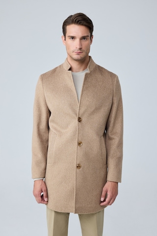 Danger Erkek Relaxed-fit Premium Yün Kaşe Kaban Bej 4351dngr