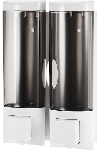 Tenfowee Duvar Montajlı Manuel Sabunluk, 200ml X 2, Şampuan Ve Duş Jeli Dispanseri, Banyo Ve Otel Kullanımı İçin Beyaz