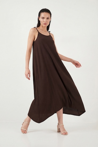 Lela Bayan Elbise 5865732 Kahve Kahve