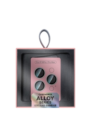 Apple Uyumlu iPhone 16 Pro Caseworld Alloy Sparkling Diamond Serisi Taşlı Lens Koruyucu Gümüş