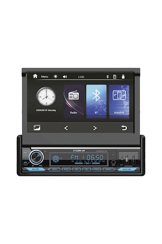 For-x X-9040v3-7''hd Ekran-bt5.0-usb-fm-mp3-hızlı Şarz-kablosuz Carplay-4x60w-kamera Hediyeli-yeni Seri İndash Teyp