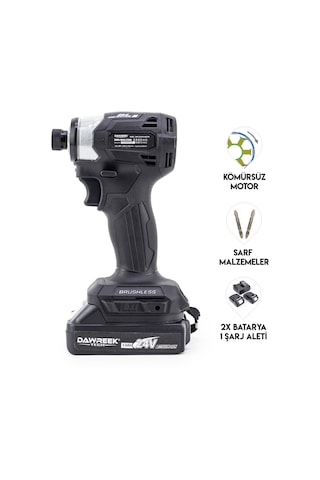 Dawreek Akülü Torklu Vidalama/Somun Sıkma Makinesi - Siyah