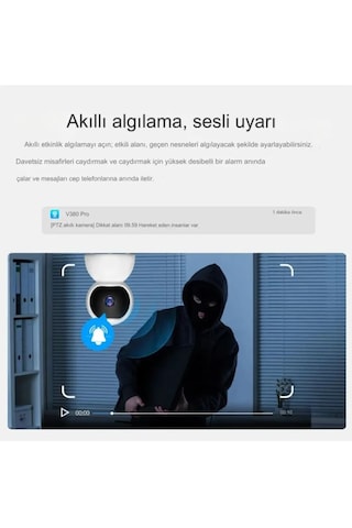 Cmr-26 Hd Akıllı Ip Kamera 360 Derece Dönebilen Mobil Uzaktan Iz