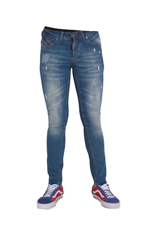 Erkek Denim Elastik Jeans Mavi Kot Pantolon Mavi