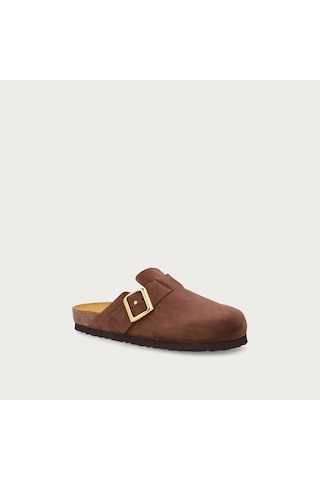 Cocoa Terlik Kadın 17b5 Frau Suede Mules Kahverengi
