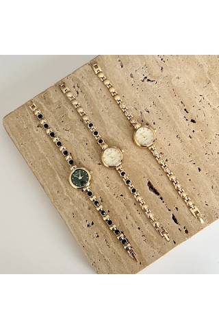 Savior Collection Elora Gold Yeşil Saat