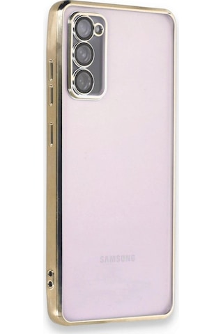 Tedar Samsung Galaxy Uyumlu S20 Fe Kılıf Razer Lensli Silikon - Gold Najmaddin standart